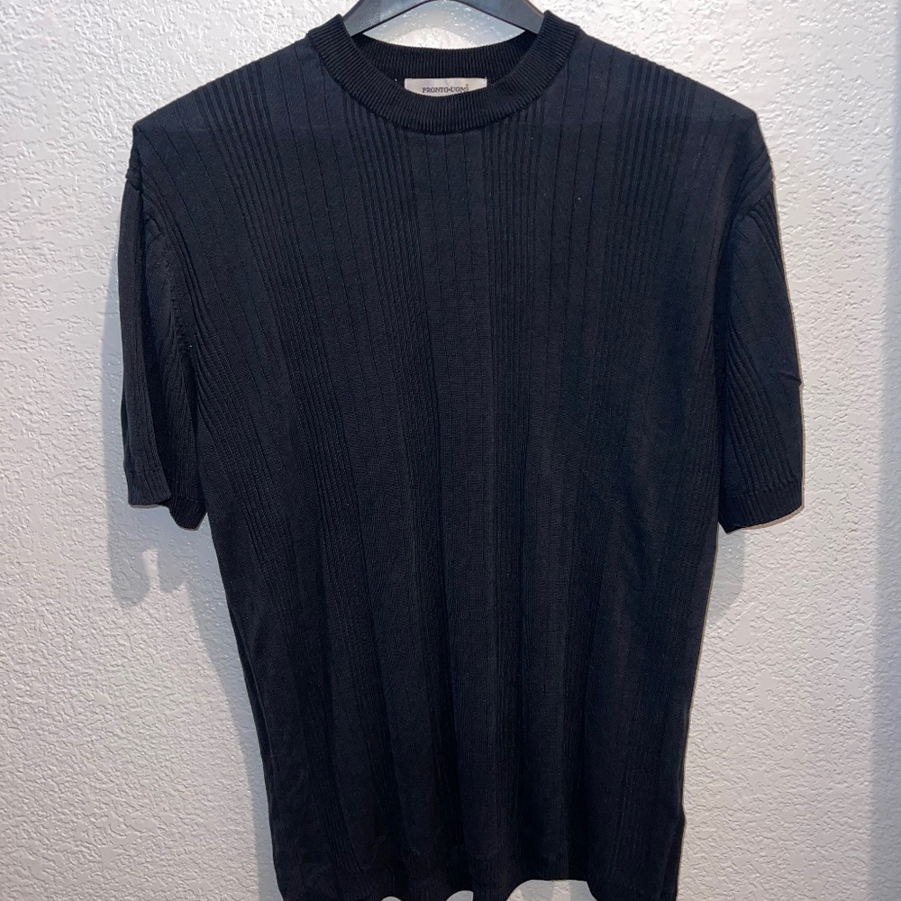 Short Sleeve Ribbed Sweater